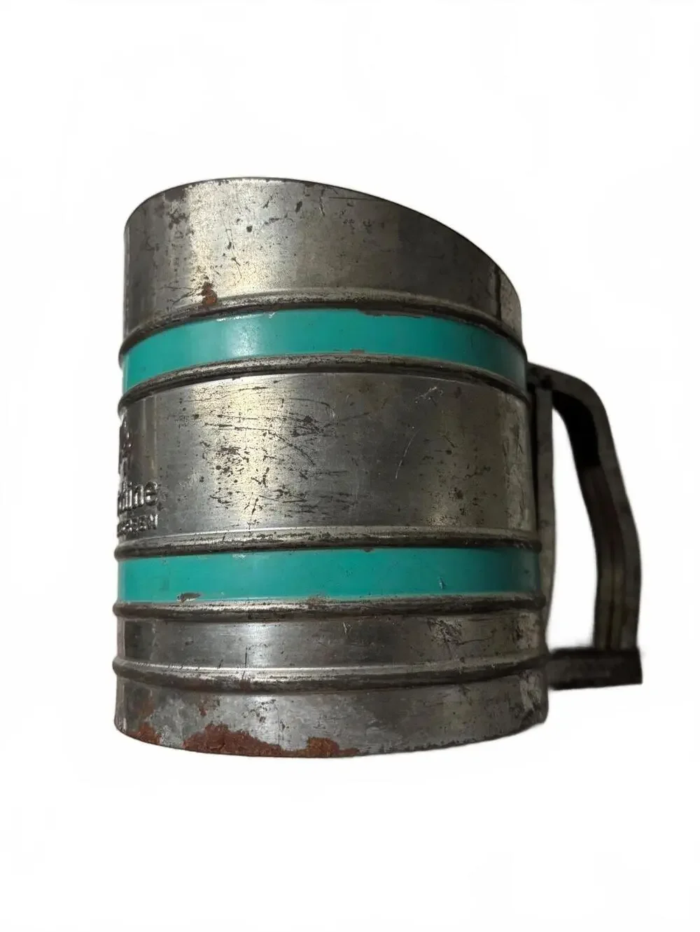 Vintage Foley Triple Screen Flour Sifter Aqua 1950s Works